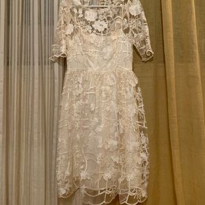 Cream Lace midi dress